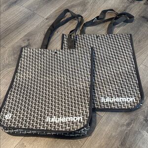 NEW Large Lululemon 2025 Holiday Tote Bags - Lululemon Shopping Gift Bag BUNDLE